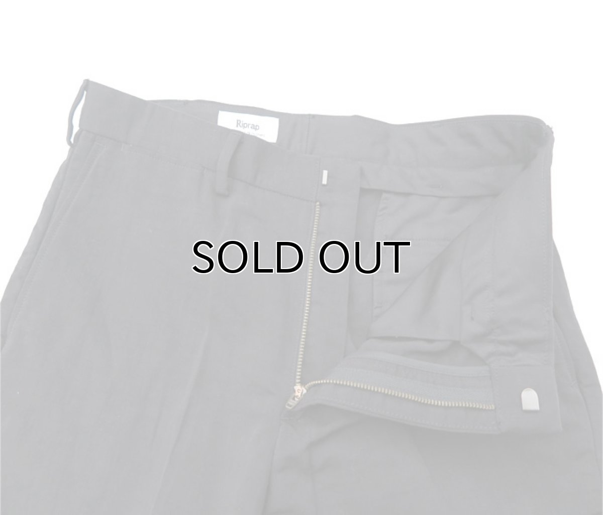 画像4: Riprap "NO TUCK SLACKS"　color : BLACK　size : LARGE-R (4)