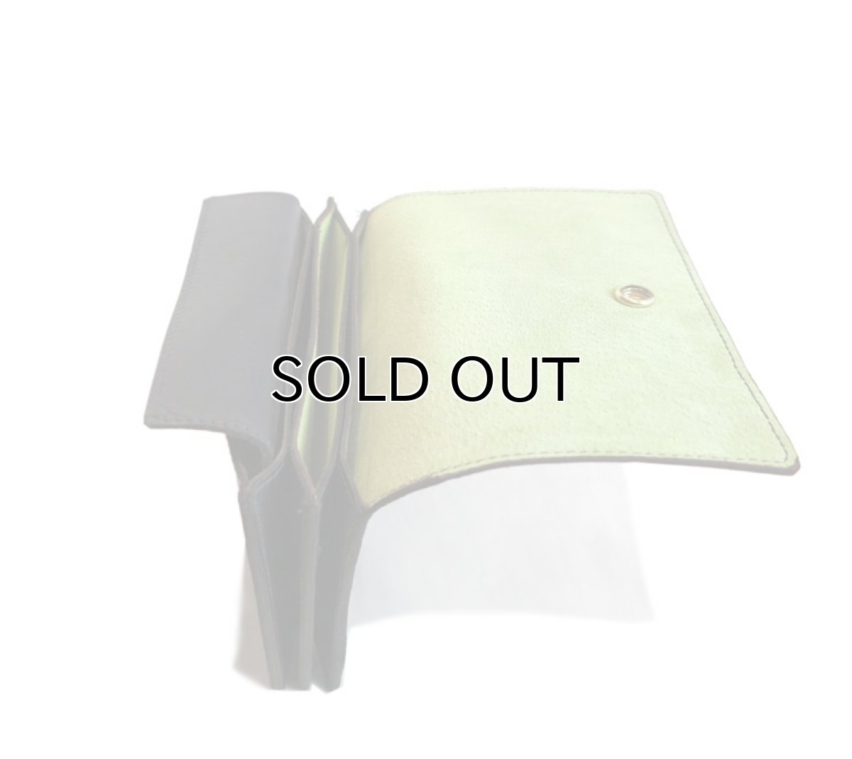 画像6: "JUTTA NEUMANN" Leather Wallet "the Waiter's Wallet" Medium Size　color : Black / Lime Green (6)