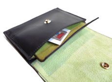 画像8: "JUTTA NEUMANN" Leather Wallet "the Waiter's Wallet" Medium Size　color : Black / Lime Green (8)