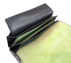 画像7: "JUTTA NEUMANN" Leather Wallet "the Waiter's Wallet" Medium Size　color : Black / Lime Green (7)