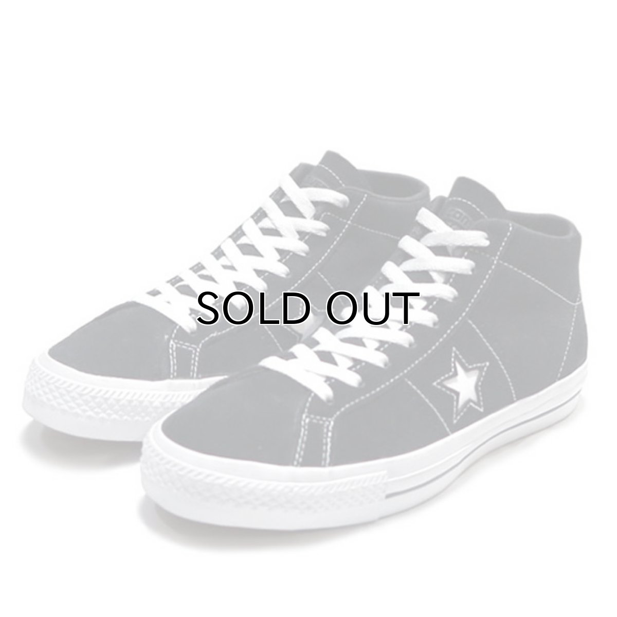 画像1: NEW CONVERSE "ONE STAR MID" Suede Skate Shoes　BLACK　size US 11 (1)