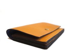 画像4: "JUTTA NEUMANN" Leather Wallet "the Waiter's Wallet"  color : Mustard / Violet　長財布 (4)