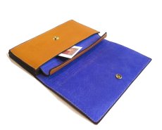 画像6: "JUTTA NEUMANN" Leather Wallet "the Waiter's Wallet"  color : Mustard / Violet　長財布 (6)