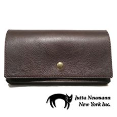 画像1: "JUTTA NEUMANN" Leather Wallet "the Waiter's Wallet"  color : Brown / Yellow Brown　長財布 (1)