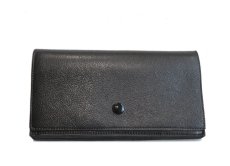 画像2: "JUTTA NEUMANN" Leather Wallet "the Waiter's Wallet"  color : Black / Deep Red　長財布 (2)