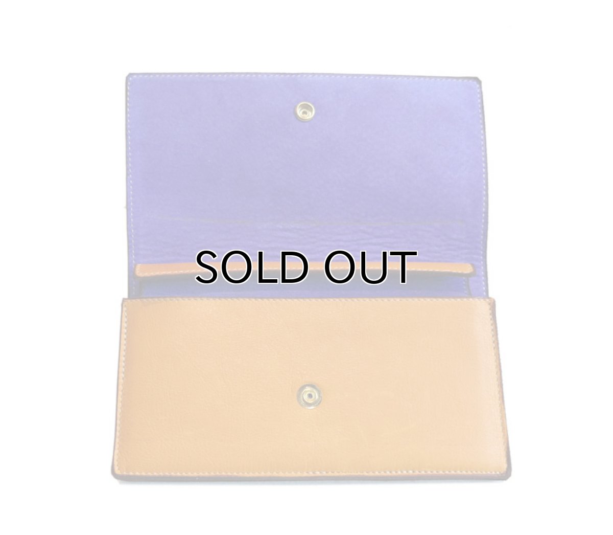 画像5: "JUTTA NEUMANN" Leather Wallet "the Waiter's Wallet"  color : Mustard / Violet　長財布 (5)