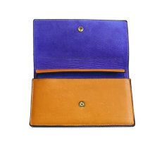 画像5: "JUTTA NEUMANN" Leather Wallet "the Waiter's Wallet"  color : Mustard / Violet　長財布 (5)