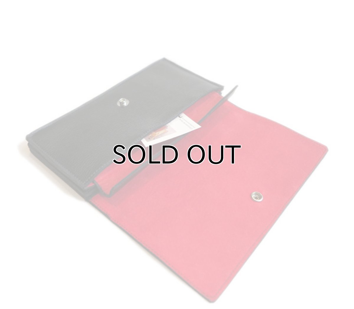 画像6: "JUTTA NEUMANN" Leather Wallet "the Waiter's Wallet"  color : Black / Deep Red　長財布 (6)