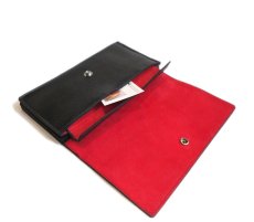 画像6: "JUTTA NEUMANN" Leather Wallet "the Waiter's Wallet"  color : Black / Deep Red　長財布 (6)