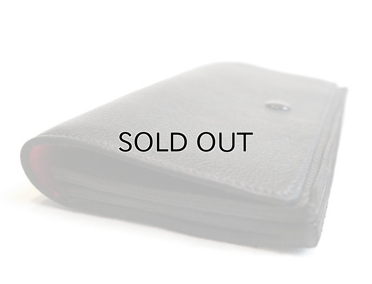 画像4: "JUTTA NEUMANN" Leather Wallet "the Waiter's Wallet"  color : Black / Deep Red　長財布 (4)