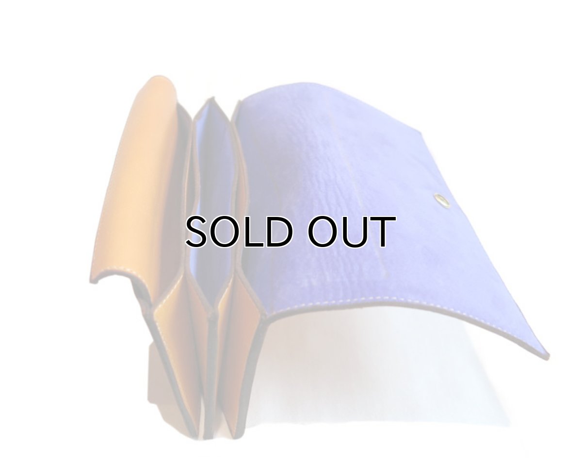 画像7: "JUTTA NEUMANN" Leather Wallet "the Waiter's Wallet"  color : Mustard / Violet　長財布 (7)