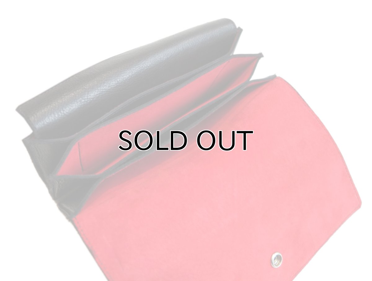 画像8: "JUTTA NEUMANN" Leather Wallet "the Waiter's Wallet"  color : Black / Deep Red　長財布 (8)