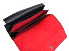 画像8: "JUTTA NEUMANN" Leather Wallet "the Waiter's Wallet"  color : Black / Deep Red　長財布 (8)