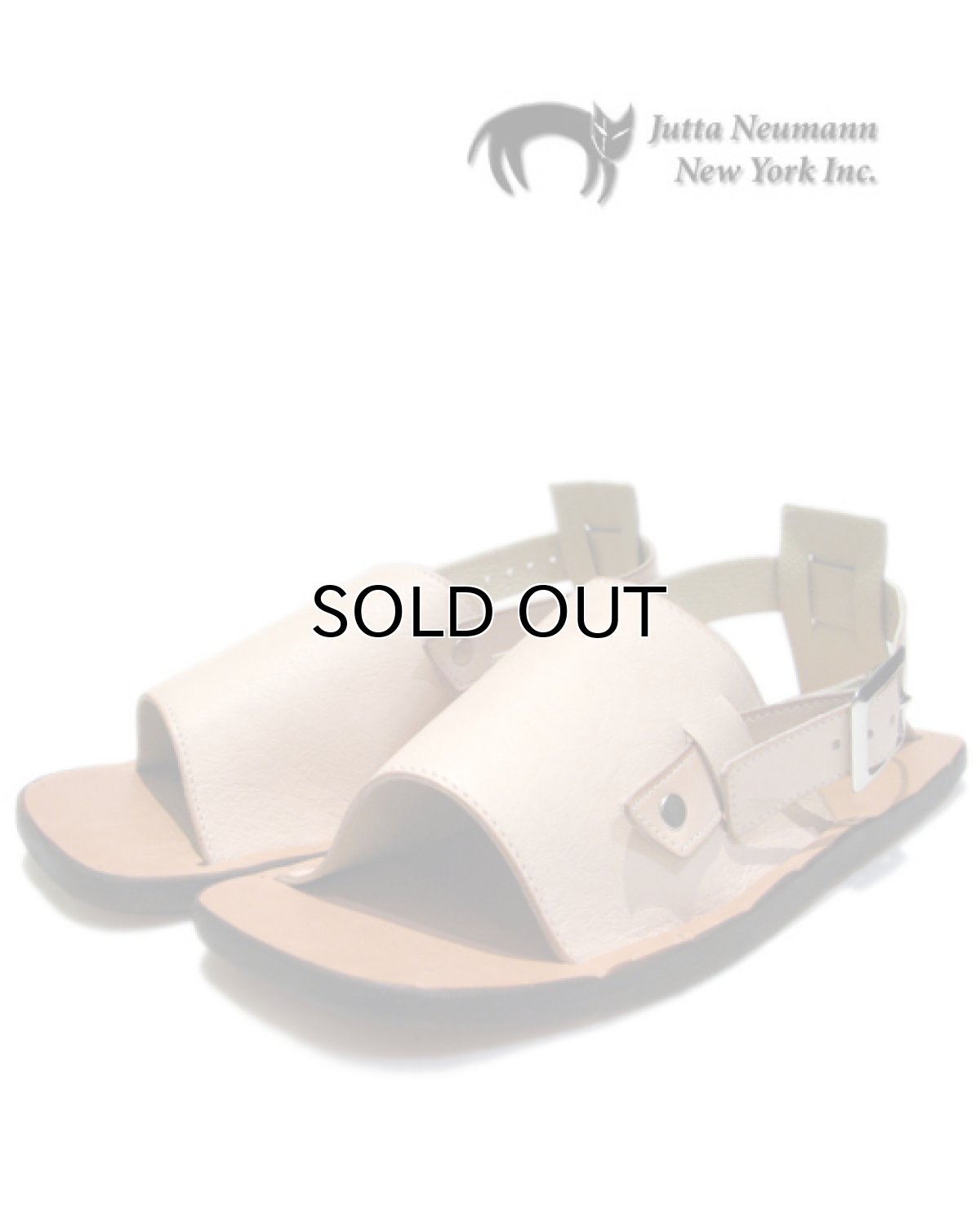 画像1: JUTTA NEUMANN "JEFF" Leather Sandal　NATURAL　size 9 D (1)