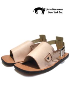 画像1: JUTTA NEUMANN "JEFF" Leather Sandal　NATURAL　size 9 D (1)