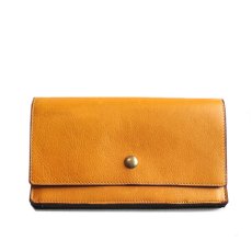 画像2: "JUTTA NEUMANN" Leather Wallet "the Waiter's Wallet"  color : Mustard / Charcoal　長財布 (2)