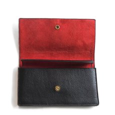 画像5: "JUTTA NEUMANN" Leather Wallet "the Waiter's Wallet"  color : Black / Orange　長財布 (5)