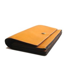 画像4: "JUTTA NEUMANN" Leather Wallet "the Waiter's Wallet"  color : Mustard / Charcoal　長財布 (4)