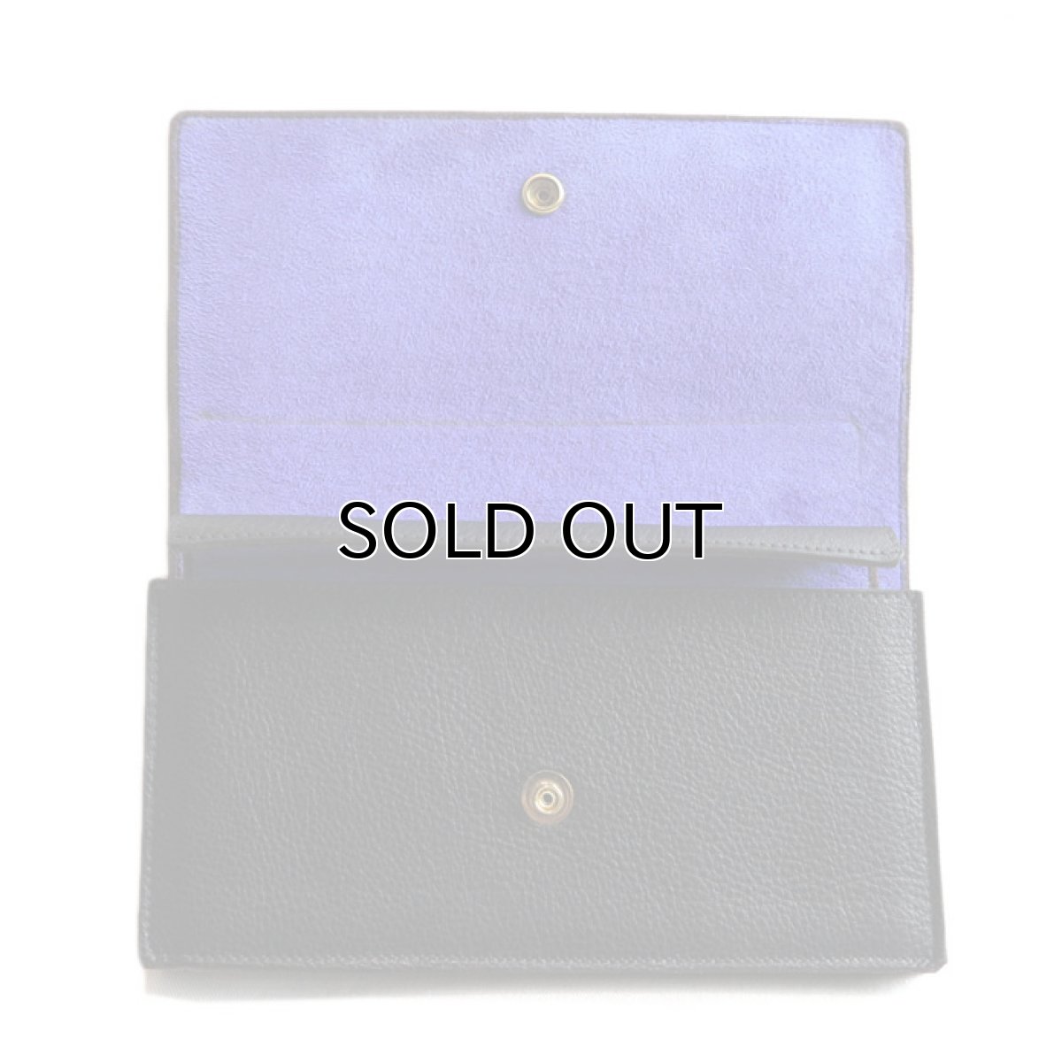 画像5: "JUTTA NEUMANN" Leather Wallet "the Waiter's Wallet"  color : Black / Violet　長財布 (5)