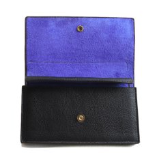 画像5: "JUTTA NEUMANN" Leather Wallet "the Waiter's Wallet"  color : Black / Violet　長財布 (5)