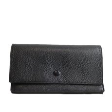 画像2: "JUTTA NEUMANN" Leather Wallet "the Waiter's Wallet"  color : Black / Orange　長財布 (2)
