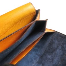 画像9: "JUTTA NEUMANN" Leather Wallet "the Waiter's Wallet"  color : Mustard / Charcoal　長財布 (9)