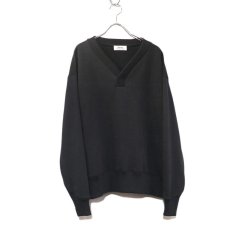 画像2: Riprap "Super Soft Loopwheel Y Neck Sweat Shirts" 　color : BLACK (2)