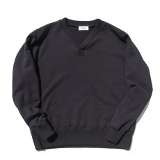 画像3: Riprap "Super Soft Loopwheel Y Neck Sweat Shirts" 　color : BLACK (3)