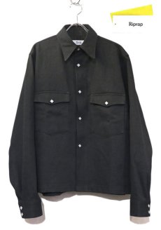 画像1: Riprap "Long Point Short Length Western Shirts" the poem exclusive　color : TYPE BLACK (1)