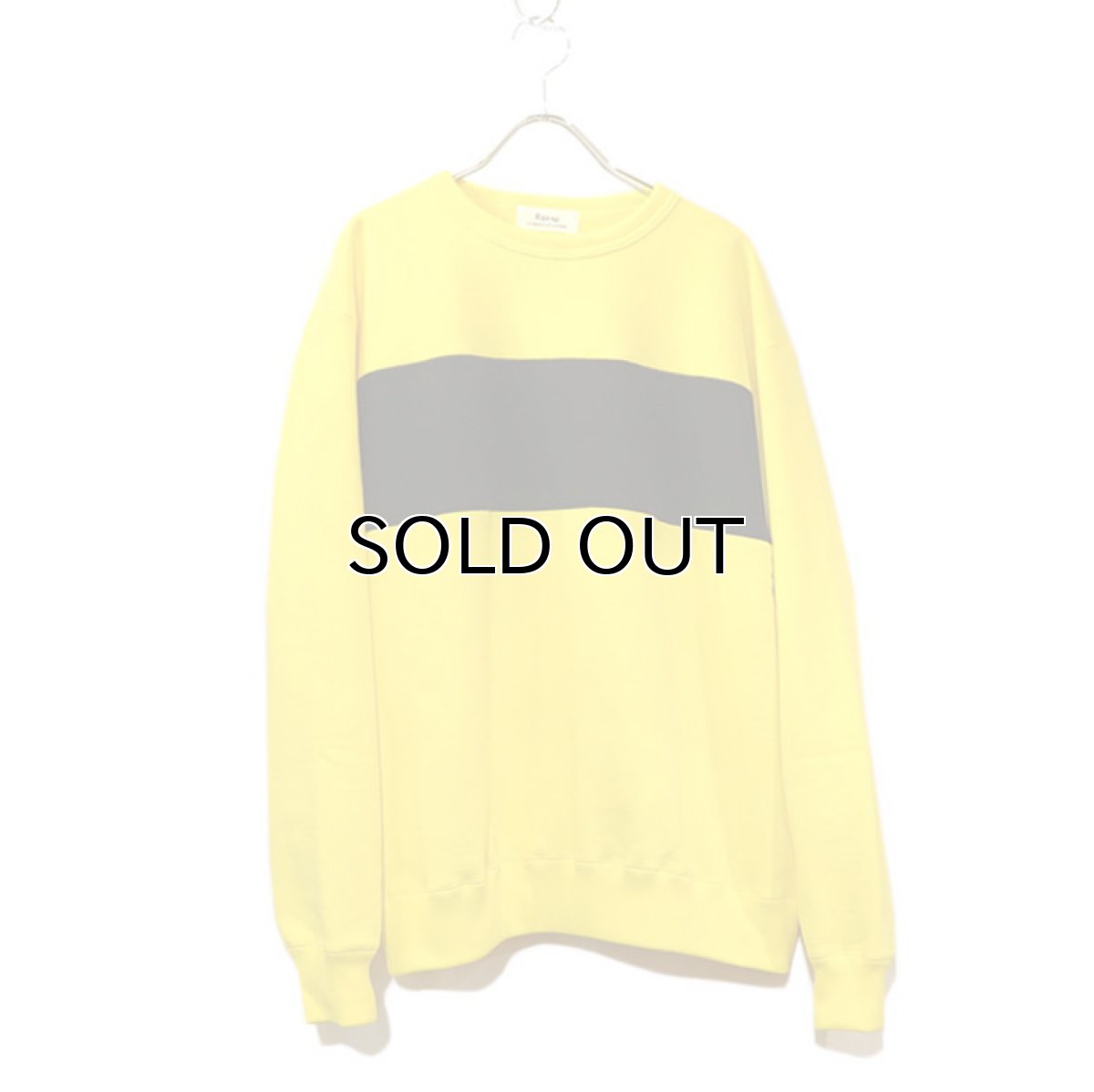 画像2: Riprap "Super Soft Loopwheel Switching Crew Sweat Shirts "  color : LEMON/BLACK (2)