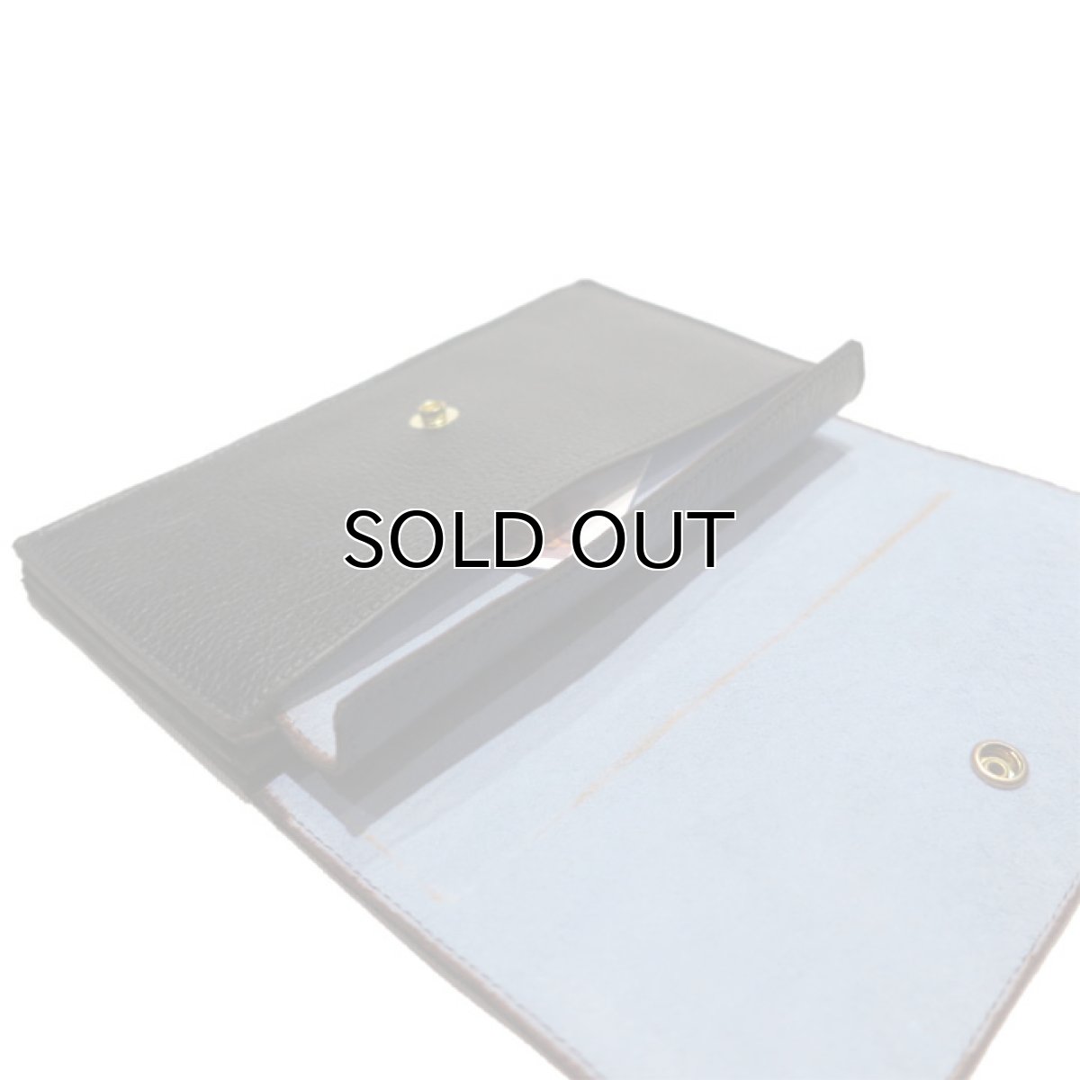 画像8: "JUTTA NEUMANN" Leather Wallet "the Waiter's Wallet"  color : Black / Baby Blue　長財布 (8)