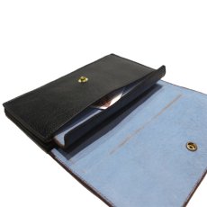 画像8: "JUTTA NEUMANN" Leather Wallet "the Waiter's Wallet"  color : Black / Baby Blue　長財布 (8)