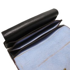 画像7: "JUTTA NEUMANN" Leather Wallet "the Waiter's Wallet"  color : Black / Baby Blue　長財布 (7)