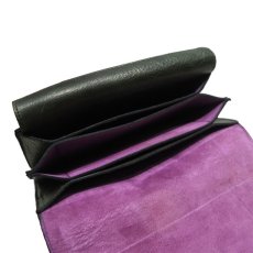 画像7: "JUTTA NEUMANN" Leather Wallet "the Waiter's Wallet"  color : Green / Lavender　長財布 (7)