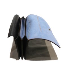 画像6: "JUTTA NEUMANN" Leather Wallet "the Waiter's Wallet"  color : Black / Baby Blue　長財布 (6)