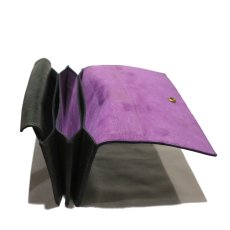 画像6: "JUTTA NEUMANN" Leather Wallet "the Waiter's Wallet"  color : Green / Lavender　長財布 (6)