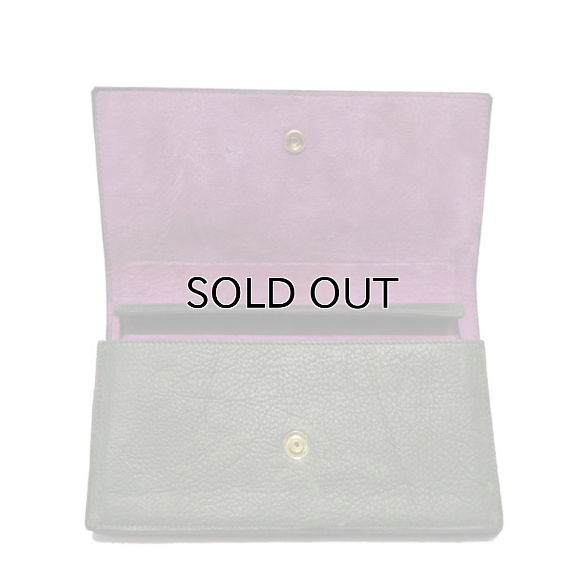 画像5: "JUTTA NEUMANN" Leather Wallet "the Waiter's Wallet"  color : Green / Lavender　長財布 (5)