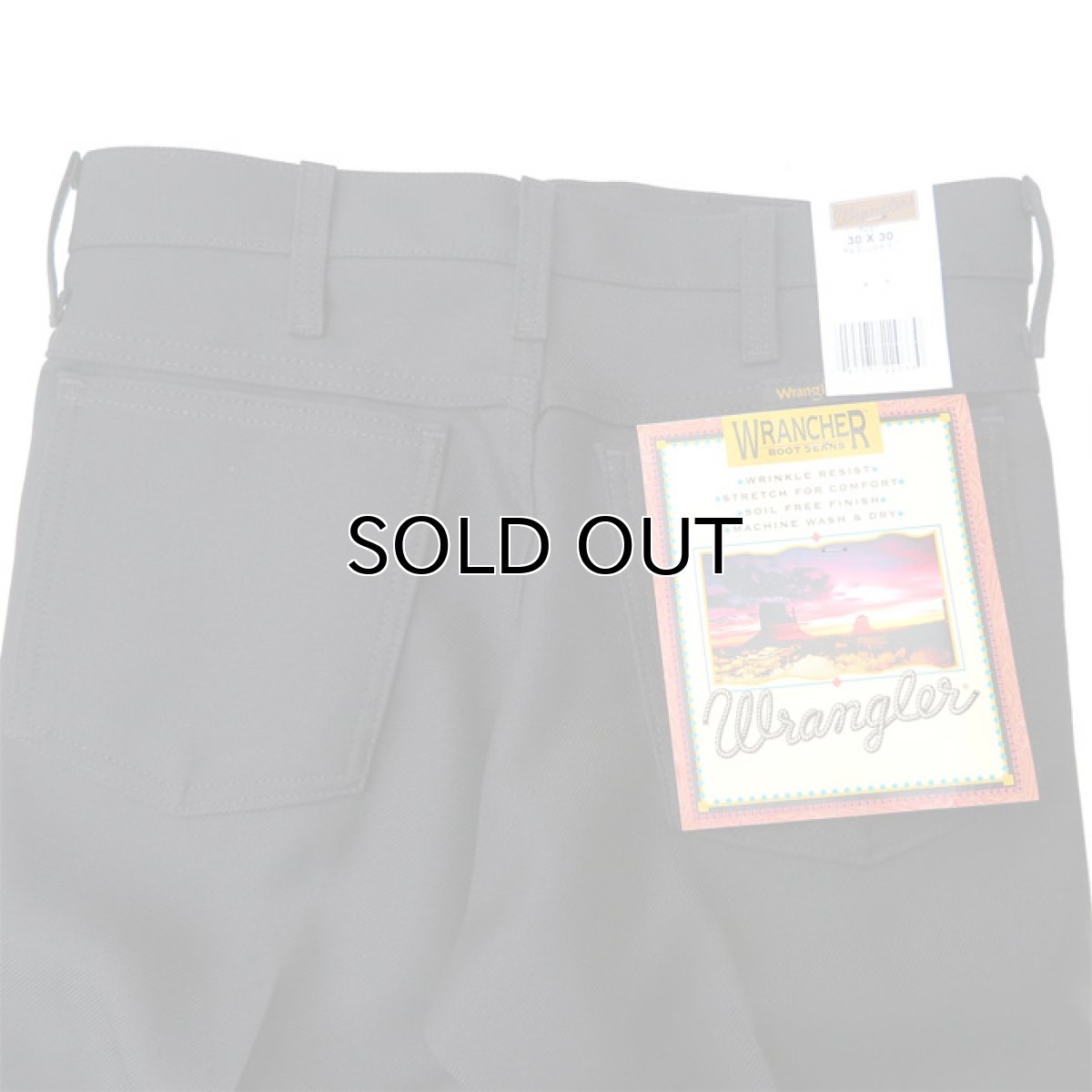 画像7: Wrangler "WRANCHER DRESS JEANS"  Boot Cut Pants　BLACK　size W 29~40 INCH (7)