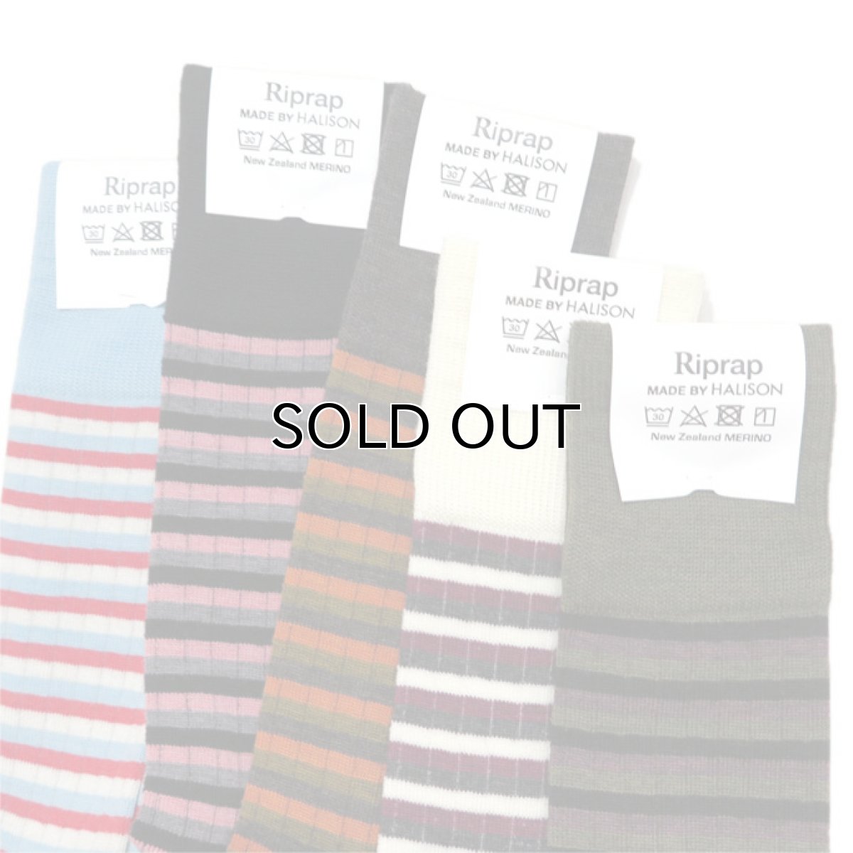 画像3: Riprap "Nz Merino Border Socks"　size MEN'S FREE (25~27cm) (3)