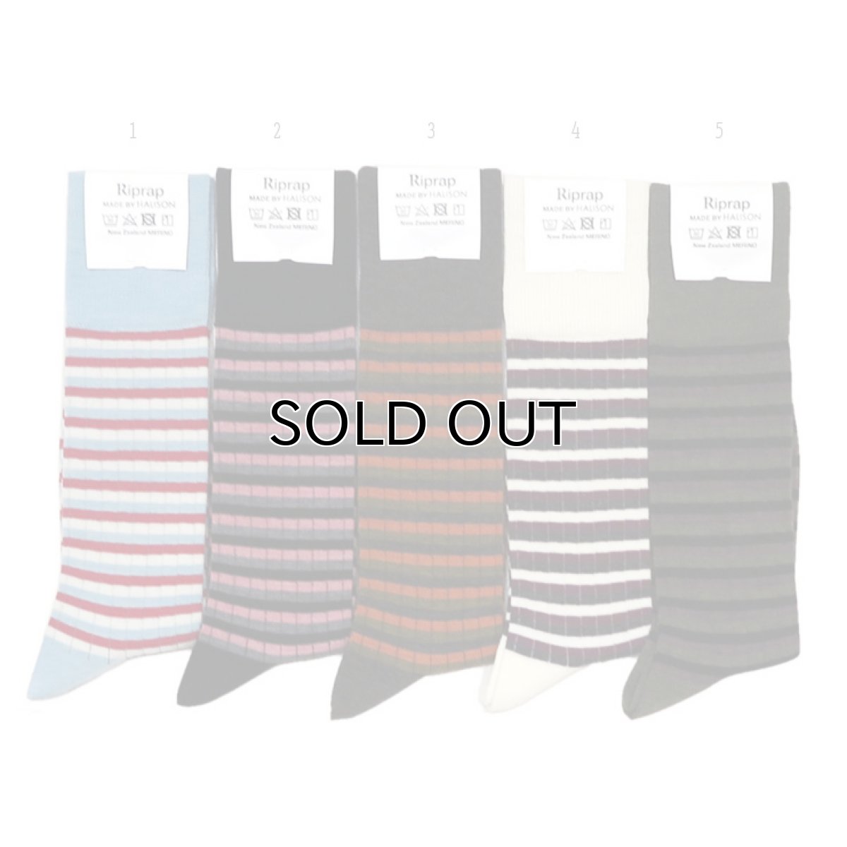 画像6: Riprap "Nz Merino Border Socks"　size MEN'S FREE (25~27cm) (6)