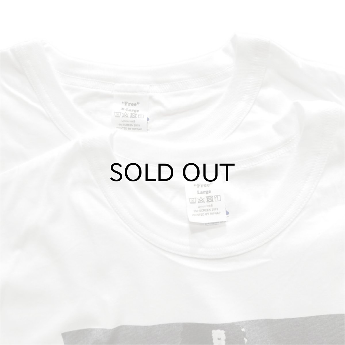 画像4: Riprap "FREE" Tee　color : WHITE　size LARGE (4)
