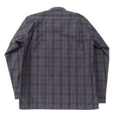 画像4: Riprap "Cotton Weather Tartan Check Semi Open Collar Shirt"  color : CHARCOAL/PURPLE　size LARGE (4)