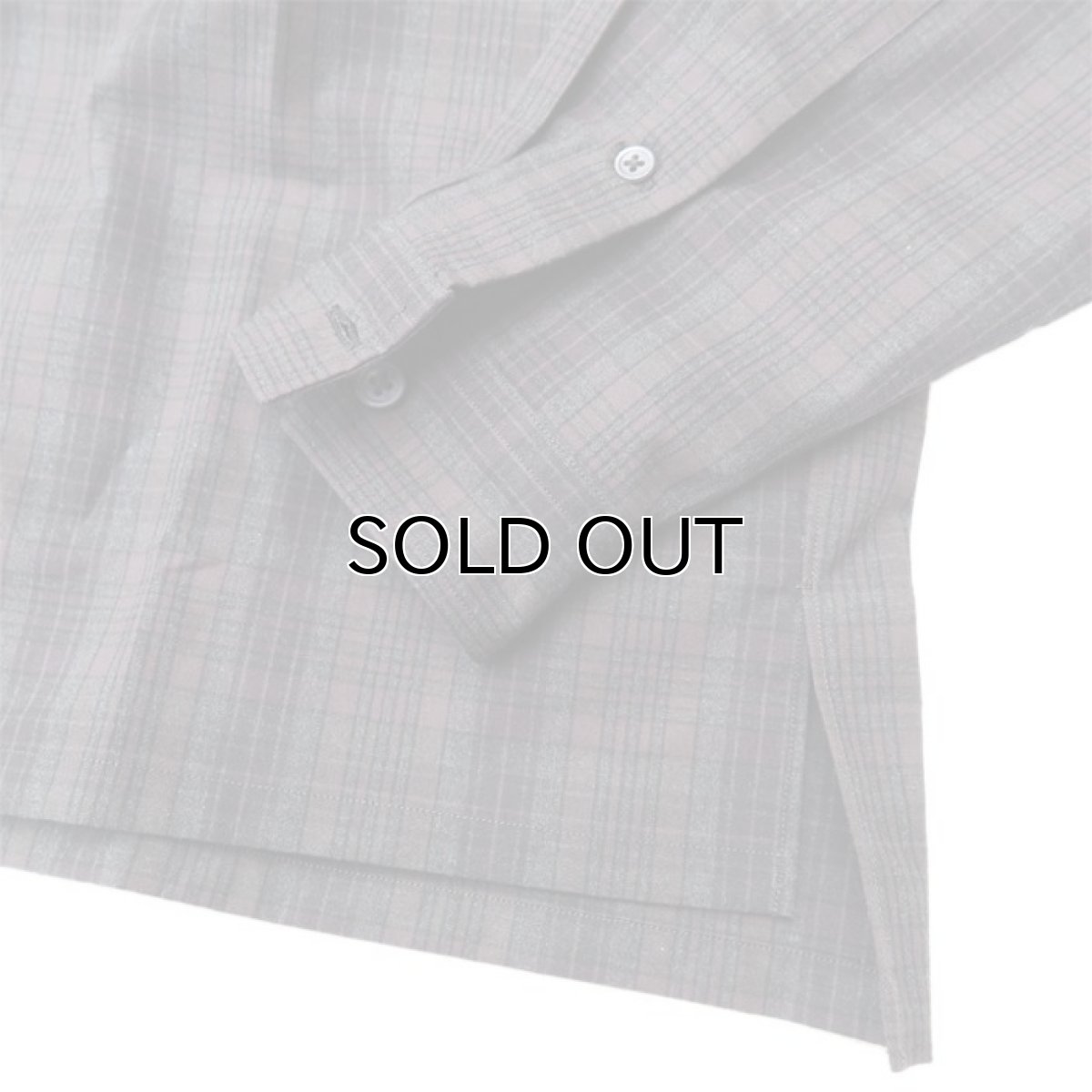 画像6: Riprap "Cotton Weather Tartan Check Semi Open Collar Shirt"  color : CHARCOAL/PURPLE　size LARGE (6)