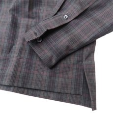 画像6: Riprap "Cotton Weather Tartan Check Semi Open Collar Shirt"  color : CHARCOAL/PURPLE　size LARGE (6)