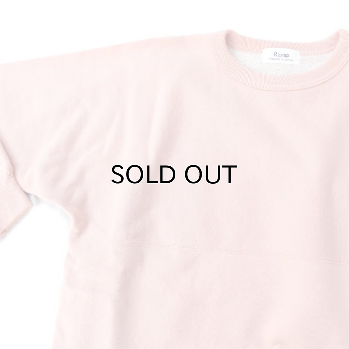 画像4: Riprap -Super Soft Loopwheel- "Half-Reverse Crew Neck Sweat Shirt" 　color : HANSON PINK　size MEDIUM, LARGE (4)