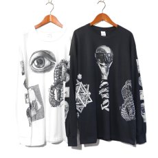 画像2: NEW "M.C. Escher" Multi Print L/S T-Shirts　color : WHITE, BLACK　size S, M, L (2)