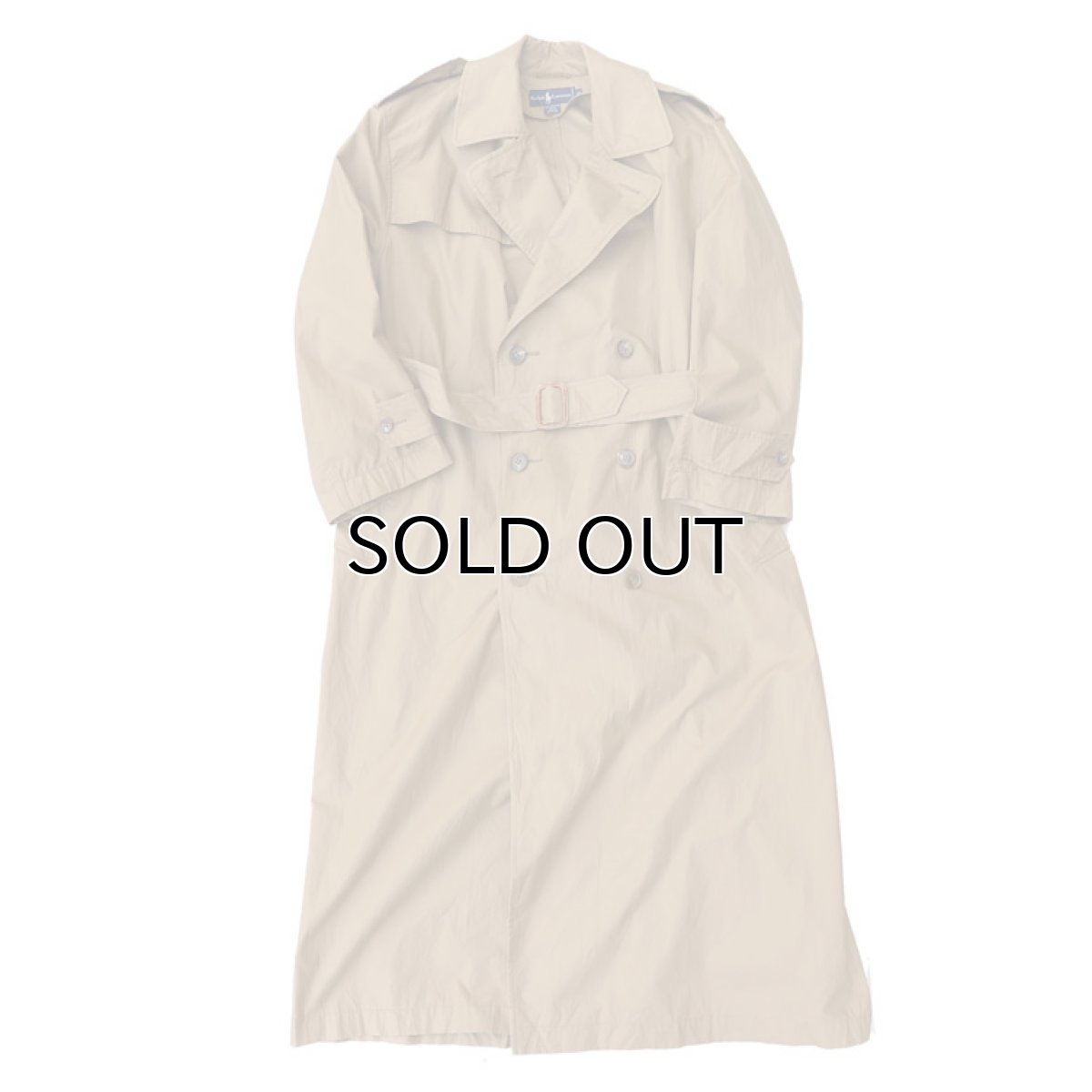 画像2: 1990's Ralph Lauren Typewriter Cotton Trench Coat　color : LIGHT BROWN　size MEDIUM 表記10 (2)