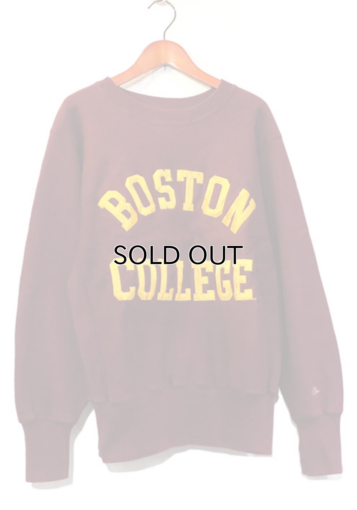 画像1: 1990's Champion REVERSE WEAVE Sweat Shirt  "BOSTON COLLEGE"　color : BURGUNDY　size 表記MEDIUM (1)