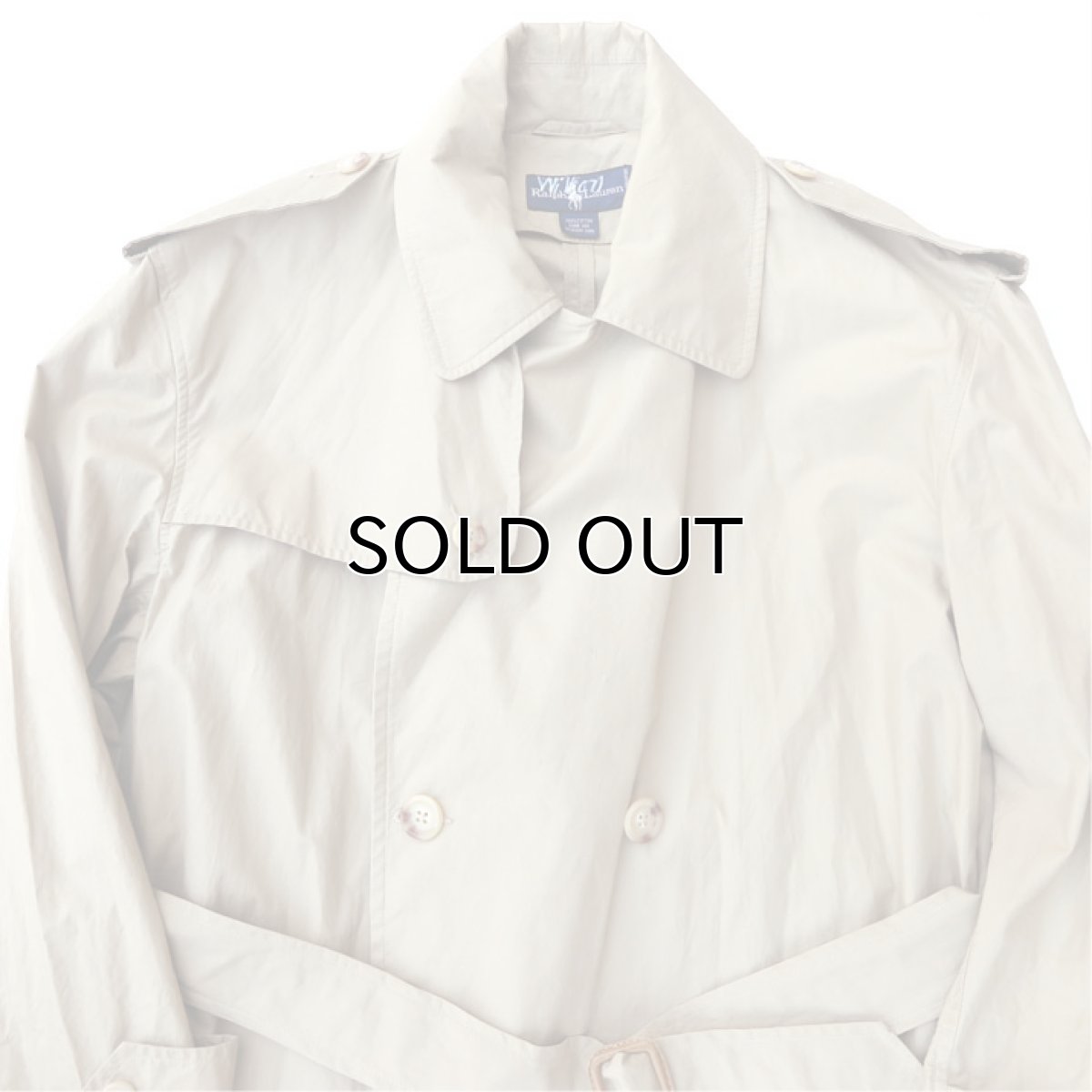 画像5: 1990's Ralph Lauren Typewriter Cotton Trench Coat　color : BEIGE　size M-L 表記10 (5)