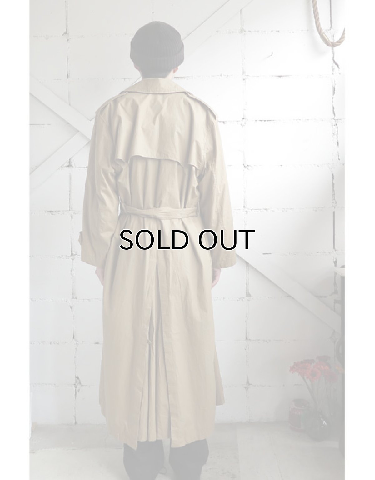 画像10: 1990's Ralph Lauren Typewriter Cotton Trench Coat　color : LIGHT BROWN　size MEDIUM 表記10 (10)